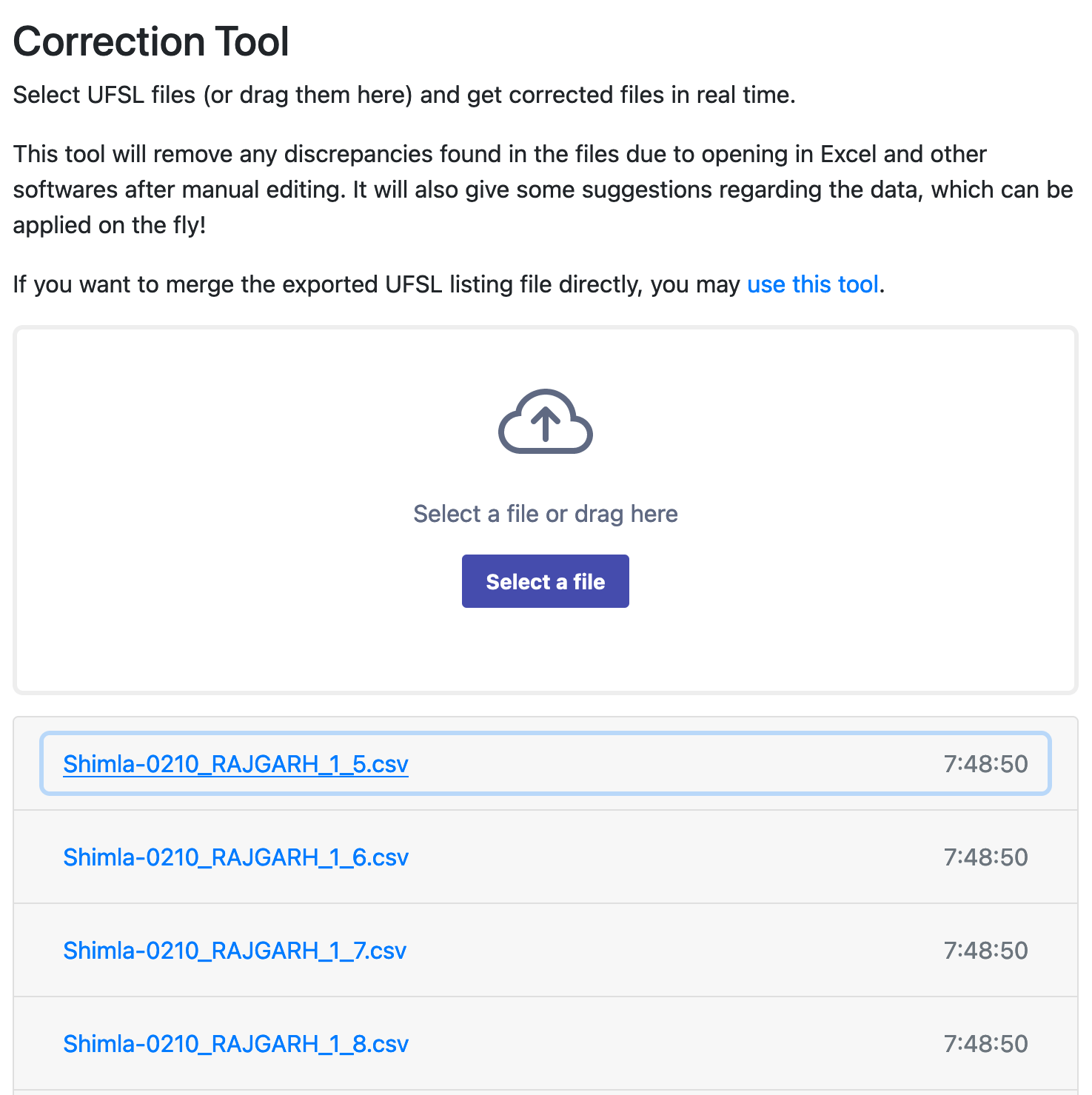 UFSL Scrutiny Tool